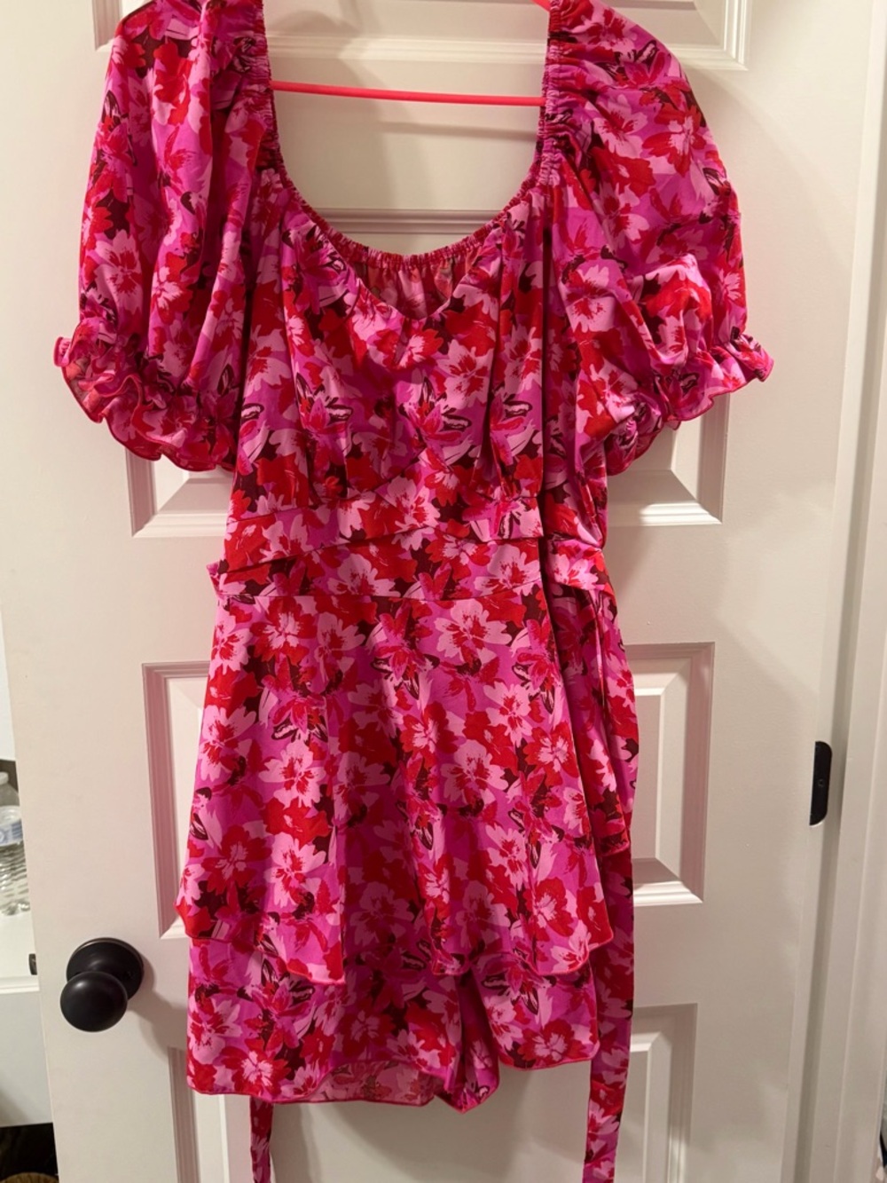 SHEIN Curve Pink Floral Romper